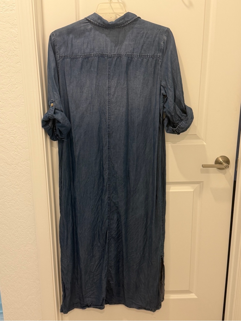 Chico's Denim Blue Button-Front Maxi Dress - Picture 5 of 5